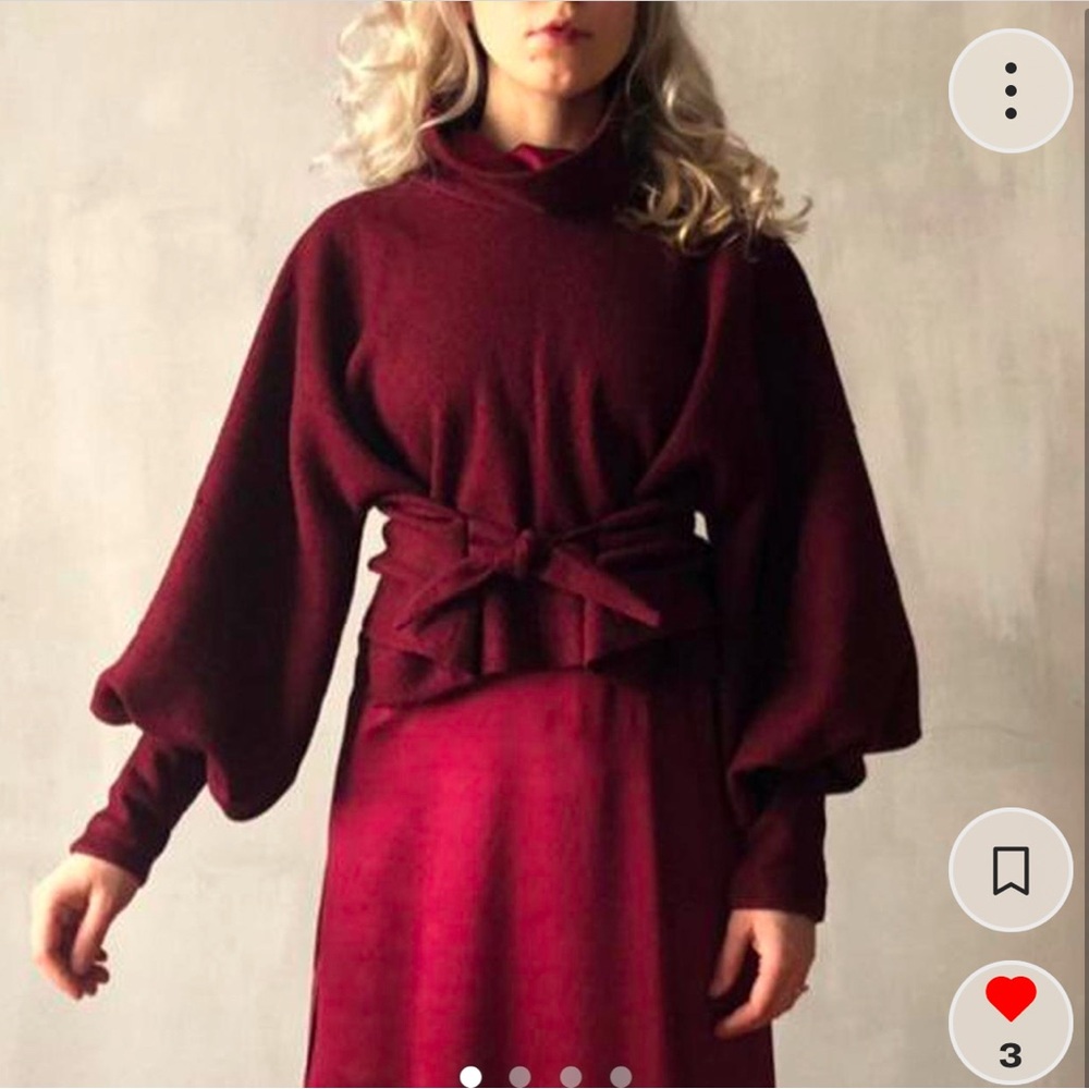 Nuit Clothing Atelier oxblood wool pullover